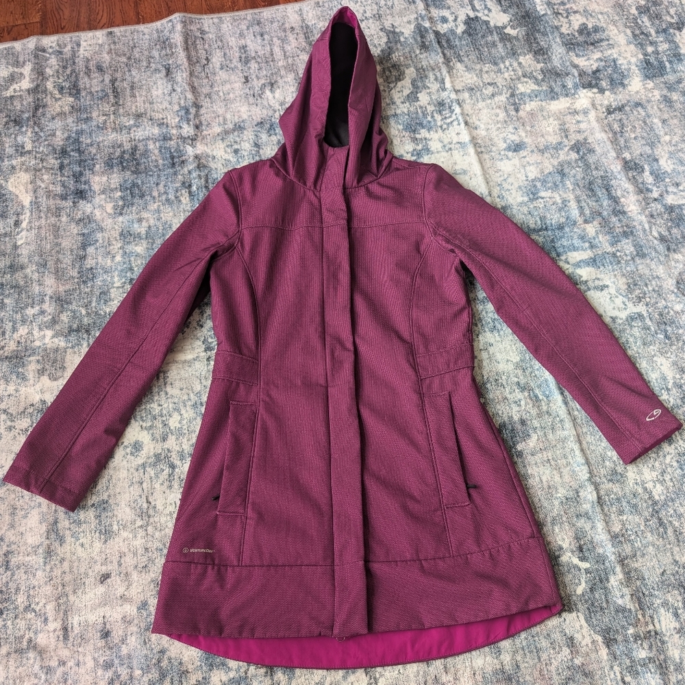 EUC Ladies Champion VentureDry Hooded Fleece Lined Jacket Size Small